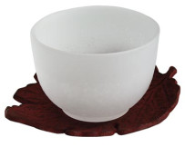 Untertasse "Blatt" rot