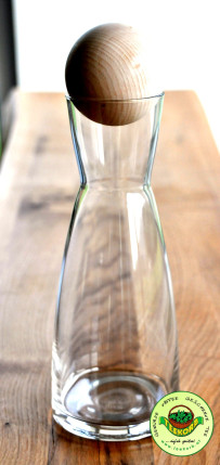 Glaskaraffe mit Zirben-Kugel Glas Karaffe