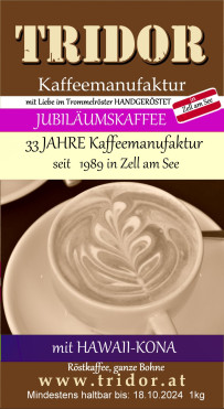 Jubiläumsblend TRIDOR mit Hawaii Kona