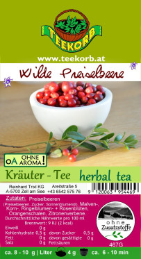 Wilde Preiselbeere Tee Kräutertee ohne Aroma