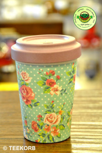 Bamboo To-Go Cup "Vintage Roses" 400ml