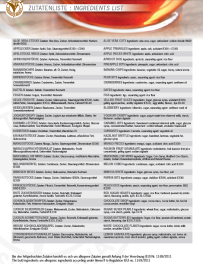 Zutatenliste